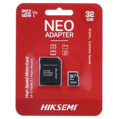Vista lateral de Memoria Micro Sd 32Gb Hiksemi NEO Cl10 C/Adaptador