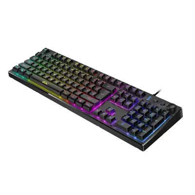 Vista lateral de Teclado Gamer Gx Genius En Espanol Scorpion K7 Plus Negro
