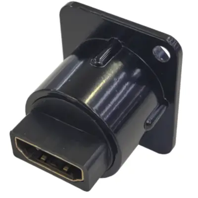 Vista lateral de Adaptador Hdmi Hembra-Hembra Para Montaje Chasis