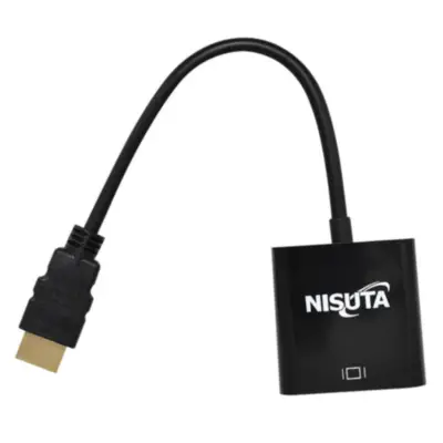Detalles accesorios de Adaptador Conversor Hdmi Macho / Vga Hembra Nisuta Activo Negro