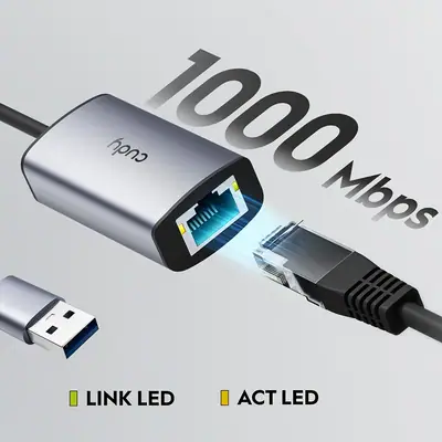 Detalles accesorios de Adaptador Red Rj45 Usb-A Gigabit Cudy UE10A Usb 3.0