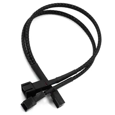Vista lateral de Cable P/Cooler Splitter 3Pin Hembra A 2 Conectores 3Pin Macho