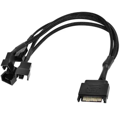 Vista lateral de Cable P/Cooler Sata Macho A 3/4 Pin (X4) Macho