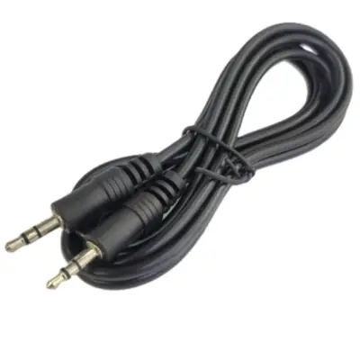 Vista lateral de Cable Miniplug 3,5 Estereo Macho-Macho 2 Mts Estandar
