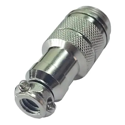 Vista lateral de Ficha Conector Gx16 6 Pines Macho Aviacion A Cable