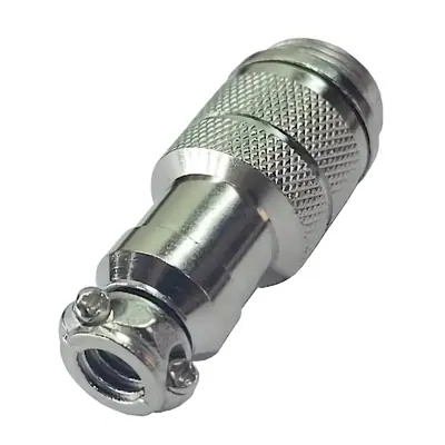 Vista lateral de Ficha Conector Gx16 7 Pines Macho Aviacion A Cable