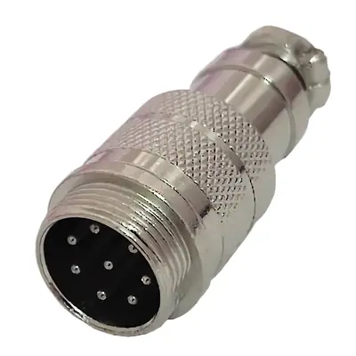 Ficha Conector Gx16 8 Pines Macho Aviacion A Cable