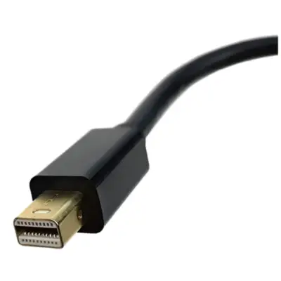Vista lateral de Adaptador Conversor Mini Displayport Macho / Hdmi Hembra Negro Arwen