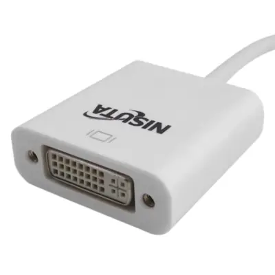 Vista lateral de Adaptador Conversor Displayport Macho / Dvi Hembra Nisuta Nsdpdvbl