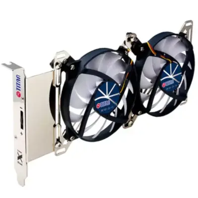Vista lateral de Cooler Doble Placa Video Titan Ttc-Sc07Tz(Rb) Ruleman