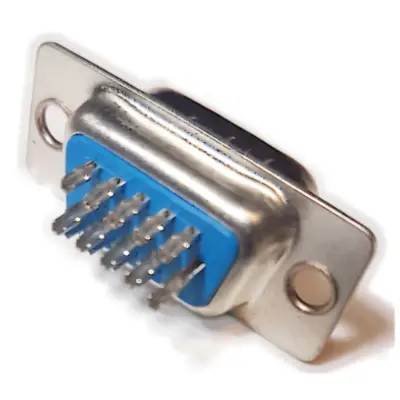 Vista lateral de Ficha Db15 Vga Macho Para Soldar