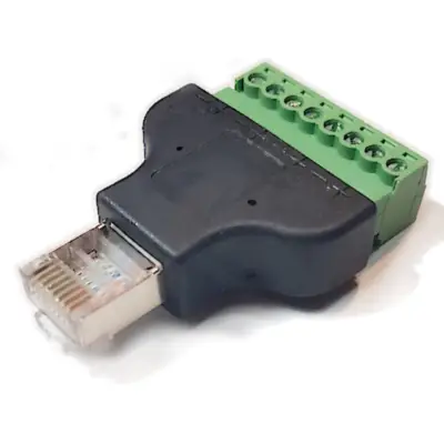 Ficha Rj45 Plug 8 Contactos Cat 5E Macho A Bornera