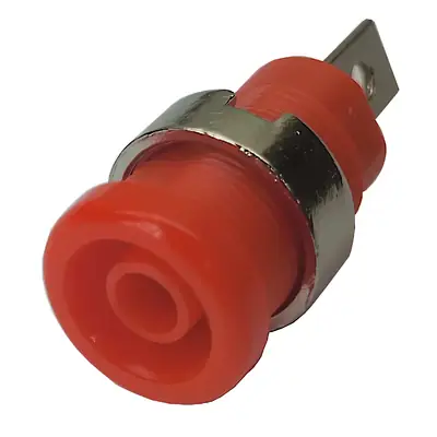 Ficha Banana Hembra Jack Chasis Hq Rojo