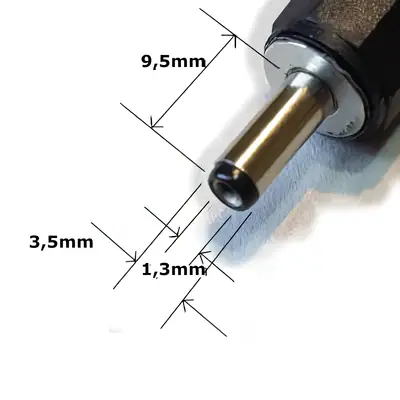 Detalles accesorios de Ficha Dc Hueco 3,5 X 1,3 X 9,5 Mm Plug Macho