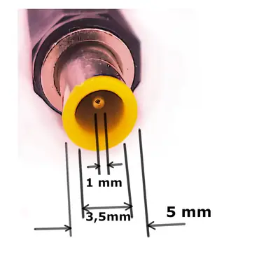 Detalles accesorios de Ficha Dc Hueco 5 X 3,5 X 10 Mm C/ Pin Central De 1 Mm Plug Macho