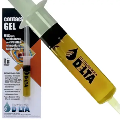 Detalles accesorios de Flux Para Soldadura Delta Contactflux Gel Jeringa X 10Cc