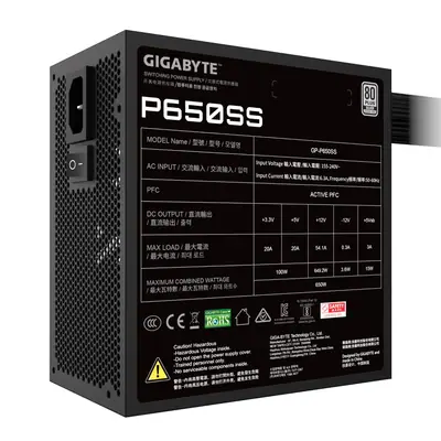 Fuente 650W Gigabyte Gp-P650SS 80 Plus Silver