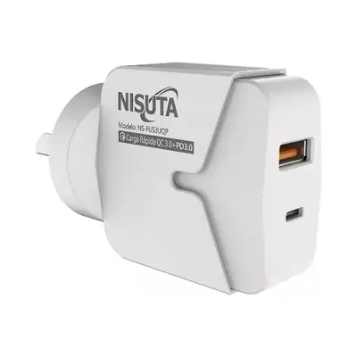 Cargador 20W Usb-C Pd + Usb-A Qc Carga Rapida Nisuta