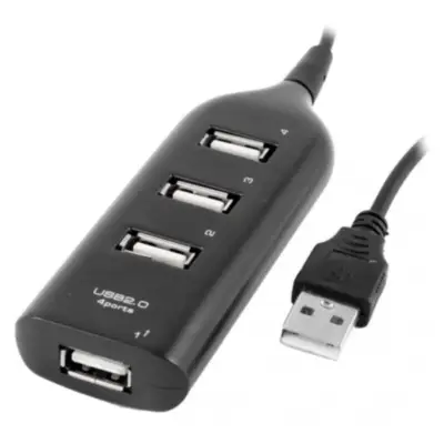 Hub Usb A 2.0 4 Puertos Negro