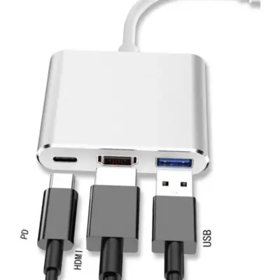 Detalles accesorios de Adaptador Conversor Usb C Macho / Hdmi + 1xUSB-A + 1xUSB-C PD