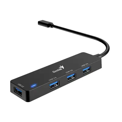 Hub Usb C 3.0 4 Puertos Usb A 3.0 Negro Cable 15Cm Plastico