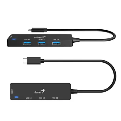 Detalles accesorios de Hub Usb C 3.0 4 Puertos Usb A 3.0 Negro Cable 15Cm Plastico