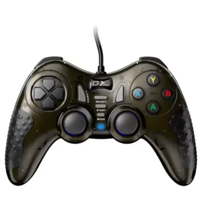 Vista lateral de Joystick Para PC / PS3 / PS4 Genius GX-19UV USB con Vibracion