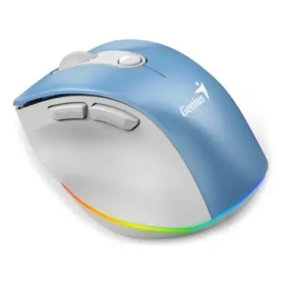 Detalles accesorios de Mouse Bluetooth Inalambrico Genius 2,4 Ghz + BT Ergo 9000S PRO Celeste
