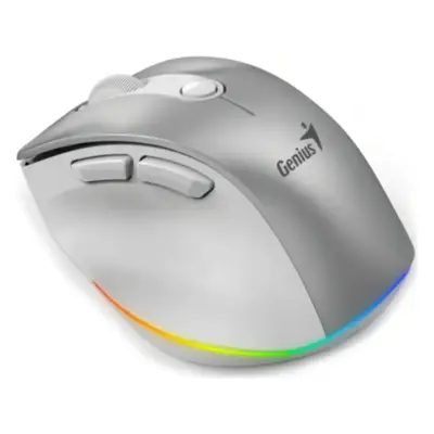 Detalles accesorios de Mouse Bluetooth Inalambrico Genius 2,4 Ghz + BT Ergo 9000S PRO Plateado