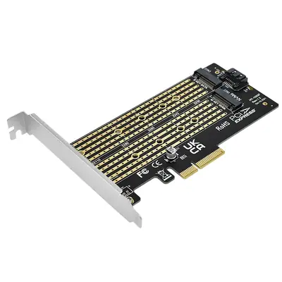 Placa Pci-E P/2 Discos M.2 Ssd Nvme Y Ngff (Sata)