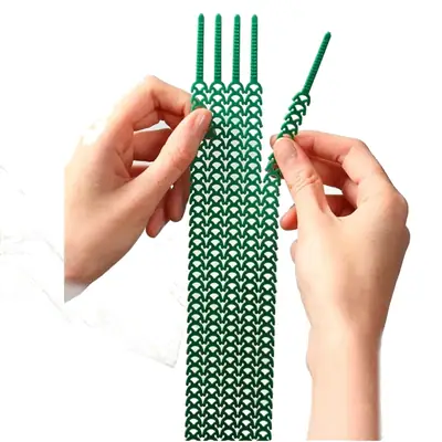 Vista lateral de Precinto Plastico 30 Cm X 24 Unidades Verde