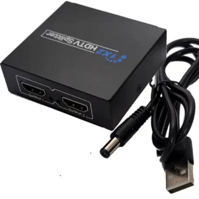 Detalles accesorios de Divisor Splitter Hdmi de 2 puertos 4K 3D 1.4