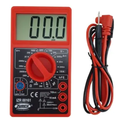 Tester Digital Multimetro Zurich Izr00161 Display Grande