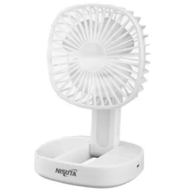 Detalles accesorios de Ventilador de escritorio con bateria y luz Nisuta NSFANUL