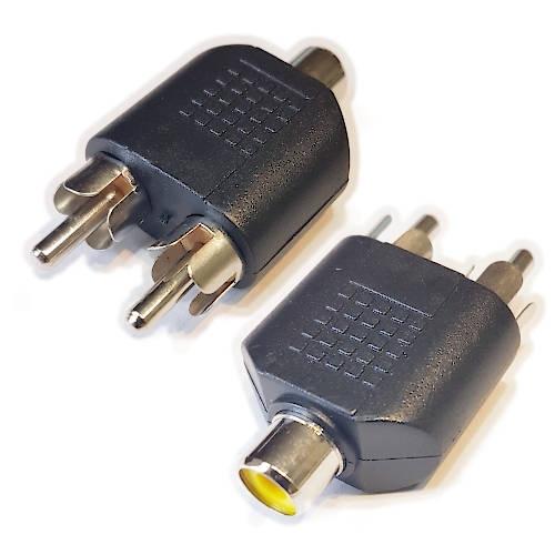 ADAPTADOR RCA HEMBRA A 2 x RCA MACHO