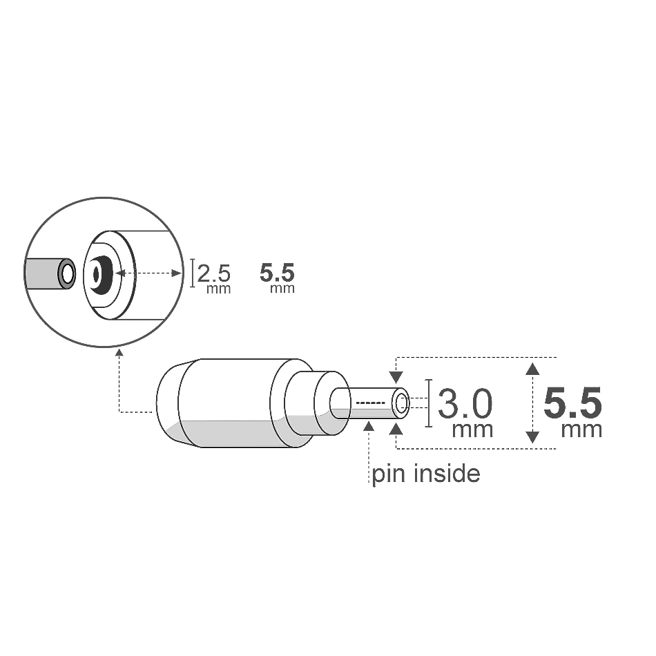 Miniatura 3 de DC hueco: Adaptadores 5,5x2,5 mm marca Belsic modelo 60654
