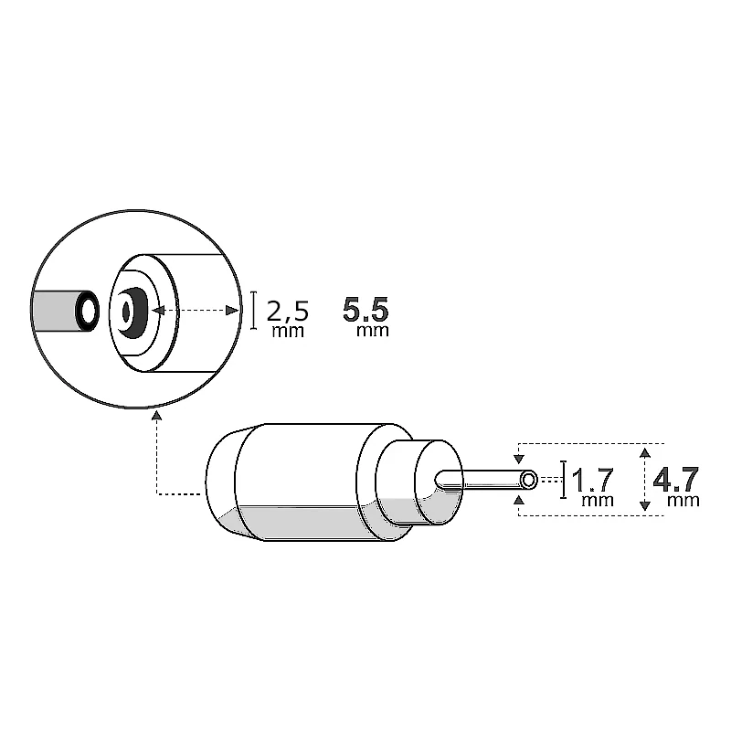 Miniatura 3 de DC hueco: Adaptadores 5,5x2,5 mm marca Belsic modelo 60624