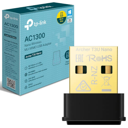 Adaptador Wifi Usb Dual Band Tp-Link Archer T3U Nano Ac1300 Adaptador Wifi Usb Dual Band Tp-Link Archer T3U Nano Ac1300