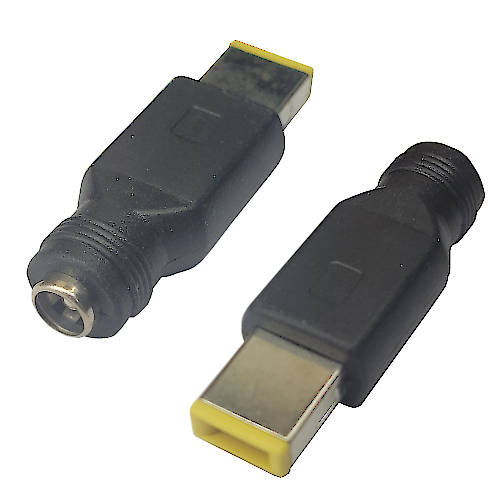 ADAPTADOR DC HUECO 5,5 x 2,5 mm HEMBRA a RECTANGULAR Tipo Lenovo ADAPTADOR DC HUECO 5,5 x 2,5 mm HEMBRA a RECTANGULAR Tipo Lenovo