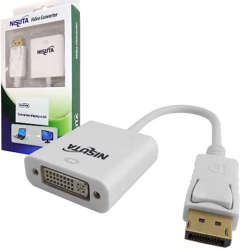 Adaptador Conversor Displayport Macho / Dvi Hembra Nisuta Nsdpdvbl