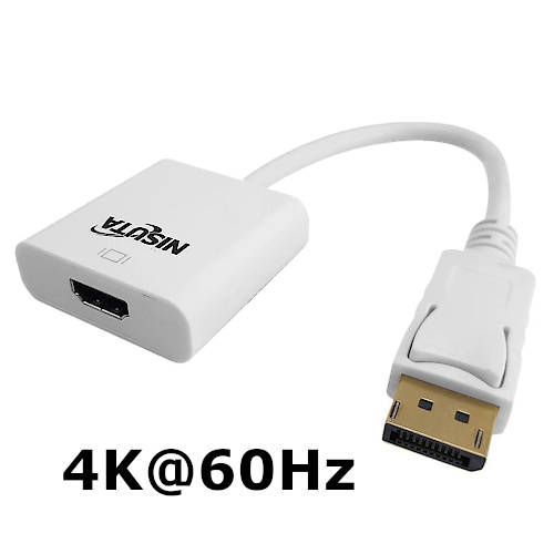 ADAPTADOR CONVERSOR DISPLAYPORT MACHO / HDMI HEMBRA NISUTA NSDPHD4K 4K 60Hz