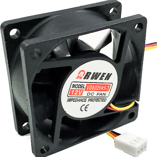 FAN 60mm 3PIN 25mm ESPESOR 4500RPM BUJE 12V ARWEN