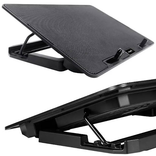 Base Para Notebook Nisuta Nscn84 Reclinable 2 Ventiladores C/ Regulador Velocidad