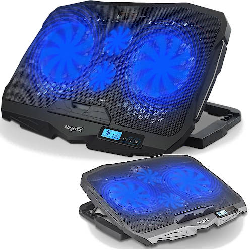 BASE PARA NOTEBOOK NISUTA NSCN93 RECLINABLE 4 VENTILADORES C/ REGULADOR VELOCIDAD