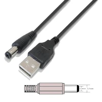 Cable Usb A Macho / Plug Dc 5,5 X 2,1Mm Largo 1 M Cable Usb A Macho / Plug Dc 5,5 X 2,1Mm Largo 1 M