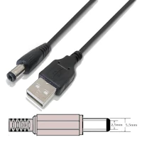 Cable Usb A Macho / Plug Dc 5,5 X 2,5Mm Largo 1 M Cable Usb A Macho / Plug Dc 5,5 X 2,5Mm Largo 1 M