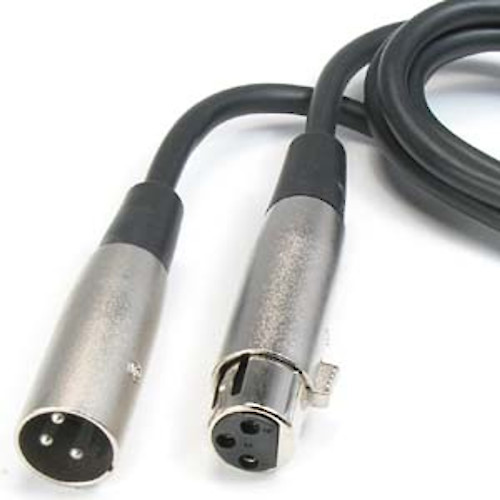 CABLE 3 PINES XLR CANON MACHO-HEMBRA ALARGUE 2 MTS BALANCEADO