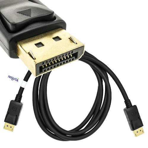 CABLE DISPLAYPORT MACHO-MACHO 1,8 MTS 1.4V 8K BLANCO