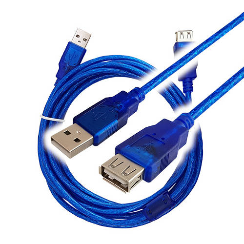 CABLE USB 2.0 A/A MACHO-HEMBRA EXTENSION 5 MTS AZUL BLINDADO C/FILTRO CABLE USB 2.0 A/A MACHO-HEMBRA EXTENSION 5 MTS AZUL BLINDADO C/FILTRO