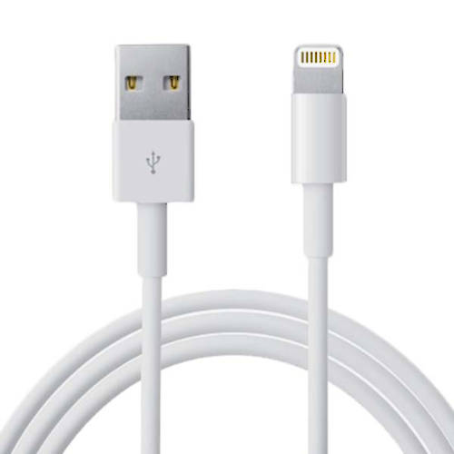 CABLE LIGHTNING / USB A MACHO 1MTS CARGA RAPIDA 2,1A 